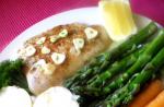 American minute Baked Halibut With Garlicbutter Sauce Dinner