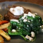 American Wilted Spinach with Cherries and Goat Cheese Recipe Dinner