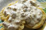 American Merms Biscuits and Sausage Gravy Appetizer