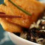 American Baked Tofu with Wild Rice Dinner