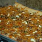 American Pizza with Mushrooms and Goat Cheese Appetizer