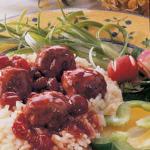 American Sweet and Tangy Meatballs Dinner