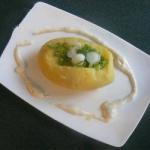 German Boiled Potatoes with Sauce with Radish Appetizer