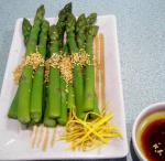 American Hot or Cold Sesame Asparagus Breakfast