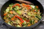 Chinese Chinese Stirfried Bok Choy with Spaghetti Dinner