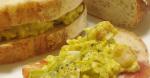American Egg Salad Sandwich with Avocado and Shrimp 1 Appetizer