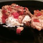 American Easy Tomato Basil Pork Chops with Orzo and Rice Dinner