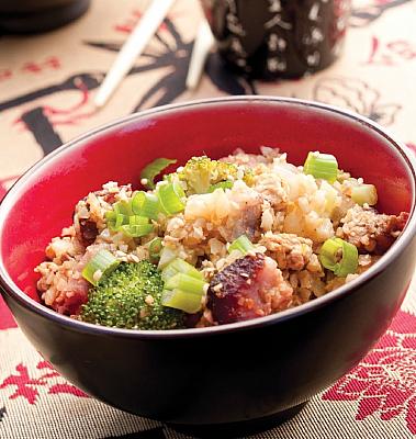 Singaporean Bbq Pork Fried Rice Dinner