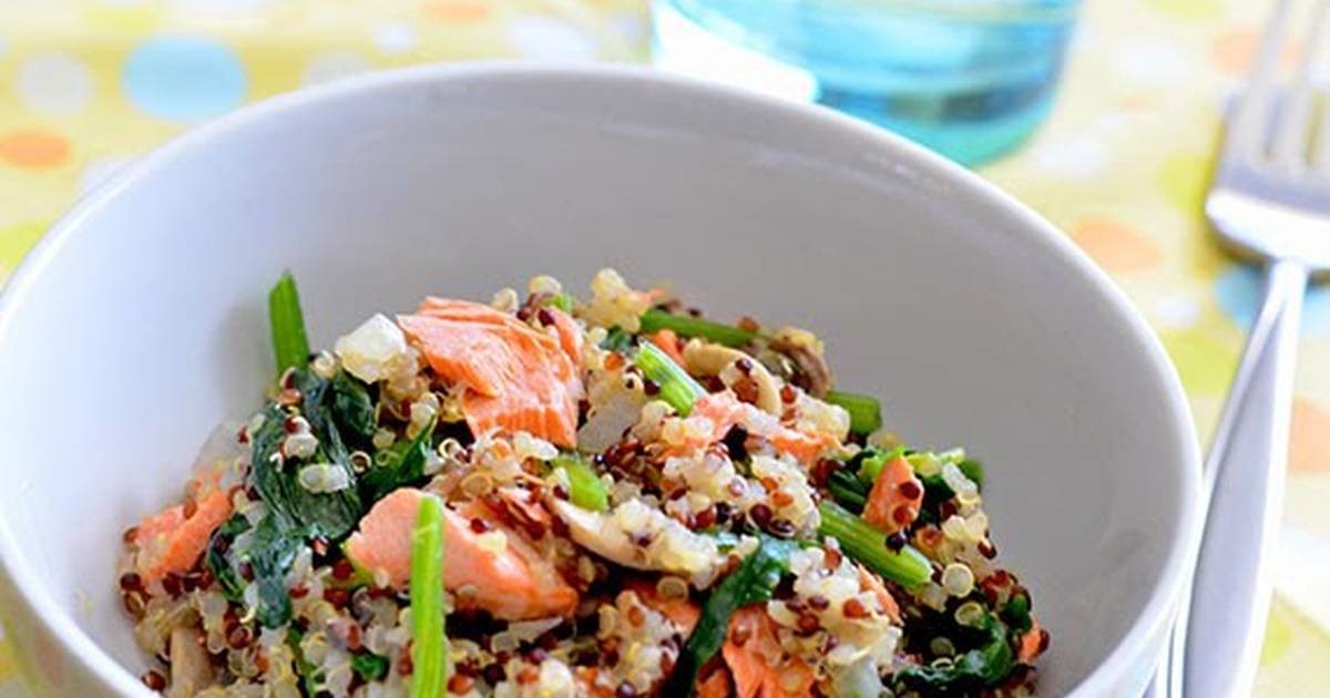 American Salmon and Spinach Quinoa glutenfree 1 Appetizer