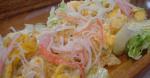 American Lettuce Salad with Crab Stick and Egg Stirfry 1 Appetizer