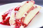 American Strawberry Sponge Finger Slice Recipe Dessert