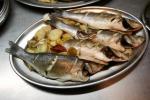American Baked Sea Bass With Potatoes Tomatoes and Onions Recipe Appetizer