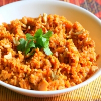 Indian Tomato Fried Rice Dinner