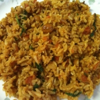 Indian Tomato Rice Dinner