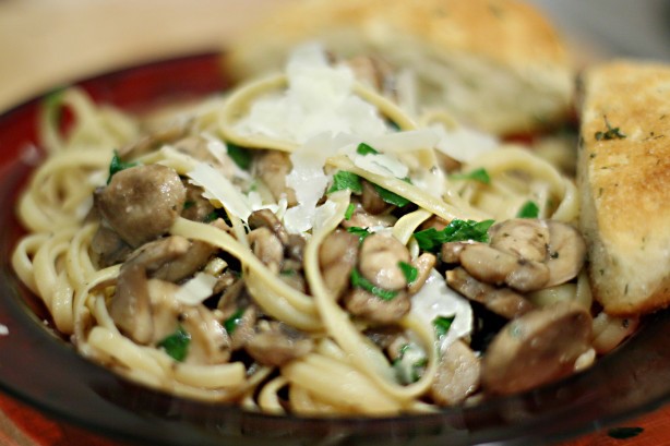 American Pasta with Mushroom Garlic Sauce Dinner