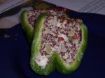 American Quinoa and  Cheese Stuffed Bell or Poblano Peppers Appetizer