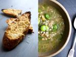 American Barley and Spring Onion Soup With Fava Beans Recipe Appetizer