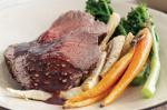 Canadian Beef Roast With Quince Glaze Parsnips And Carrots Recipe Dinner
