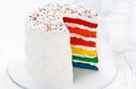 American Layered Rainbow Cake Recipe Dessert