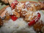 American Yummy Sesame Chicken Skewers Dinner