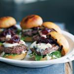 American Sliders with Red Onion Marmalade and Blue Cheese BBQ Grill