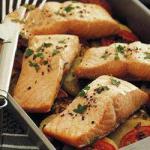 French Tian Baked Salmon with Vegetables Dinner