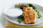 American Ovenbaked Crispy Fish With Yoghurt Tartare Recipe Appetizer