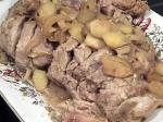 American Crock Pot Mushroom Pork With Apples Dinner