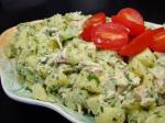 American Potato Chicken Salad with a Basil Parsley Mayonnaise Dinner