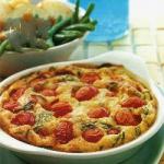 French Clafoutis Tomato and Pecorino Cheese Appetizer