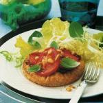 French Galettes Tomato and Basil Appetizer