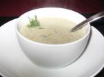 French French Mushroom and Scallion Soup Appetizer