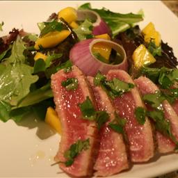 American Seared Tuna Salad with Honey-lime Cilantro Dressing BBQ Grill