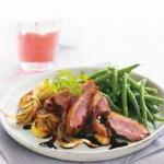 Duck with Cognac Black Berries and Baked Parsnip recipe