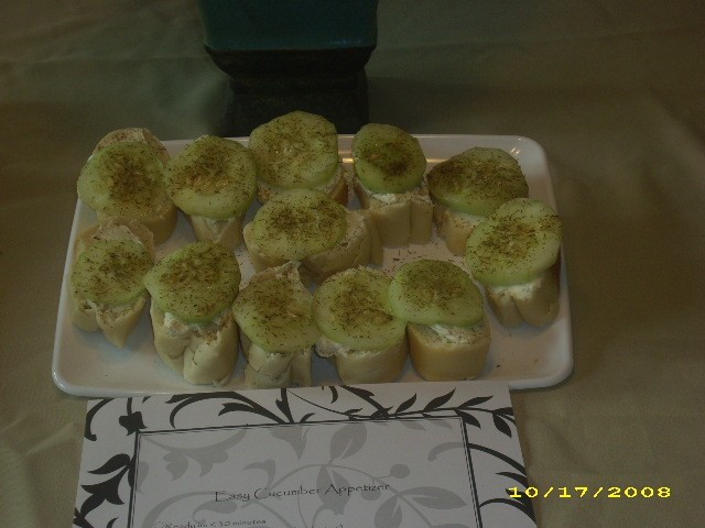 Canadian Openface Cucumber Sandwiches Appetizer