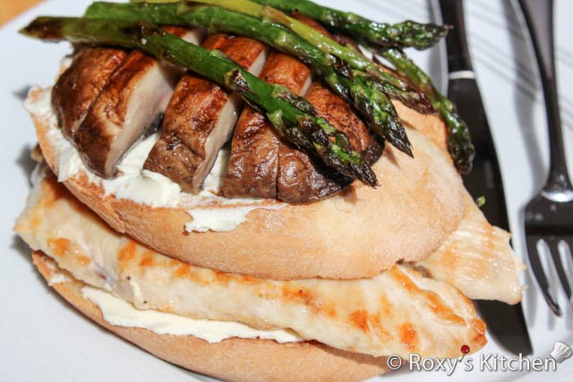 American Grilled Chicken Asparagus and Mushrooms Sandwich  Roxyands Kitchen  Homemade Recipes Dinner