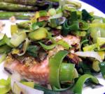 American Roast Salmon With Leeks Appetizer