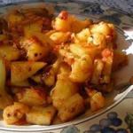 Indian Aloo Gobi Ki Subzi potatoes and Cauliflower Recipe Appetizer