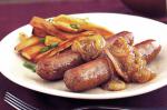 American Sausages With Tomato Relish and Sweet Potato Recipe Dessert