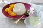 American Lowfat Buttermilk Panna Cotta With Peaches Recipe Dessert