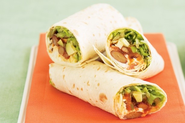 Mexican Mexican Chilli Bean And Avocado Wrap Recipe Appetizer