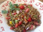 American Lentil Salad With Tomatoes Dill and Basil Appetizer