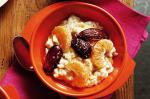 American Rice Pudding With Teasoaked Dates And Mandarins Recipe Breakfast