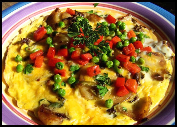 Bulgarian Potato and Vegetable Omelet bulgarian Style Appetizer