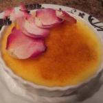 American Creme Brulee with Roses Water Dessert