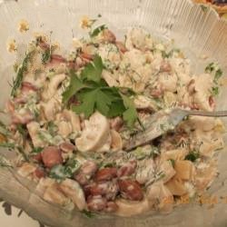 American Salad of Mushrooms and Beans Appetizer