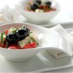 American Salad of Tomatoes with Olives Appetizer