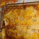 American Lasagna with Chopped Meat and Cheese Appetizer