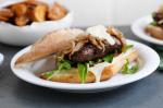 American Steak Sandwich With Balsamic Caramelised Onions Recipe Appetizer
