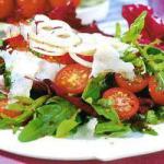 Canadian Roqueta Salad with Radicchio and Tomatoes Cherry Appetizer